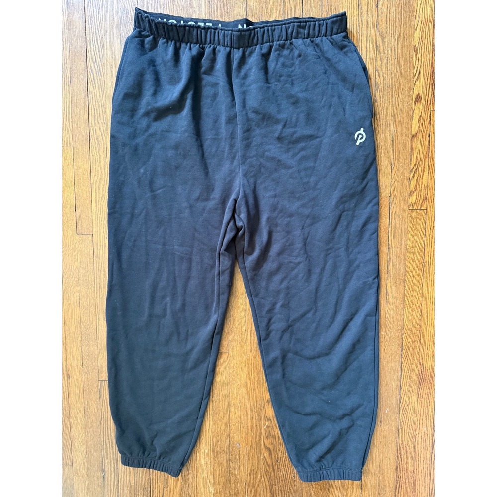 Peloton Tape Gym Sweatpants Mens XL Black Cotton Joggers 100% Cotton